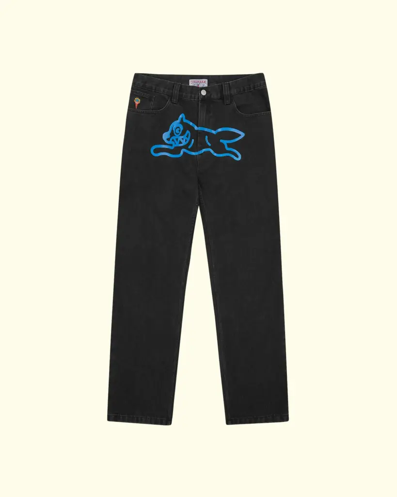 ICECREAM - BLACK RUNNING DOG DOUBLE SCOOP DENIM PANT