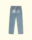 ICECREAM - VINTAGE WASH BLUE CHECK LINED DOUBLE SCOOP DENIM PANT