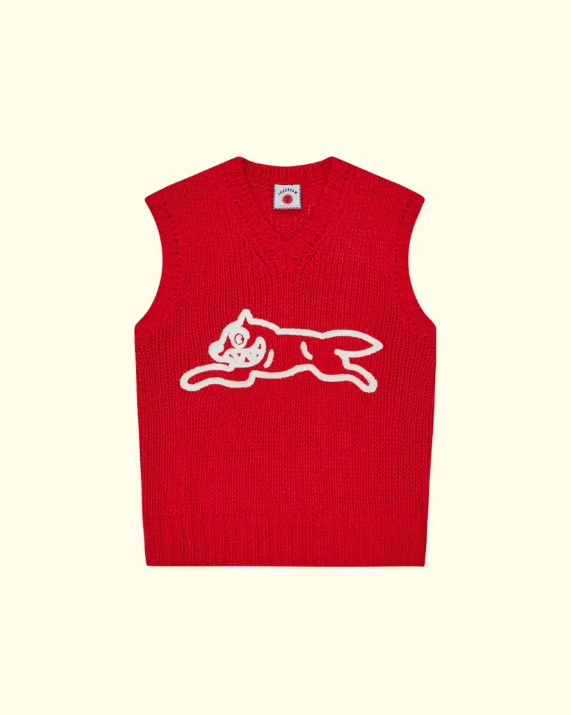 ICECREAM - RUNNING DOG KNIT VEST (XS)