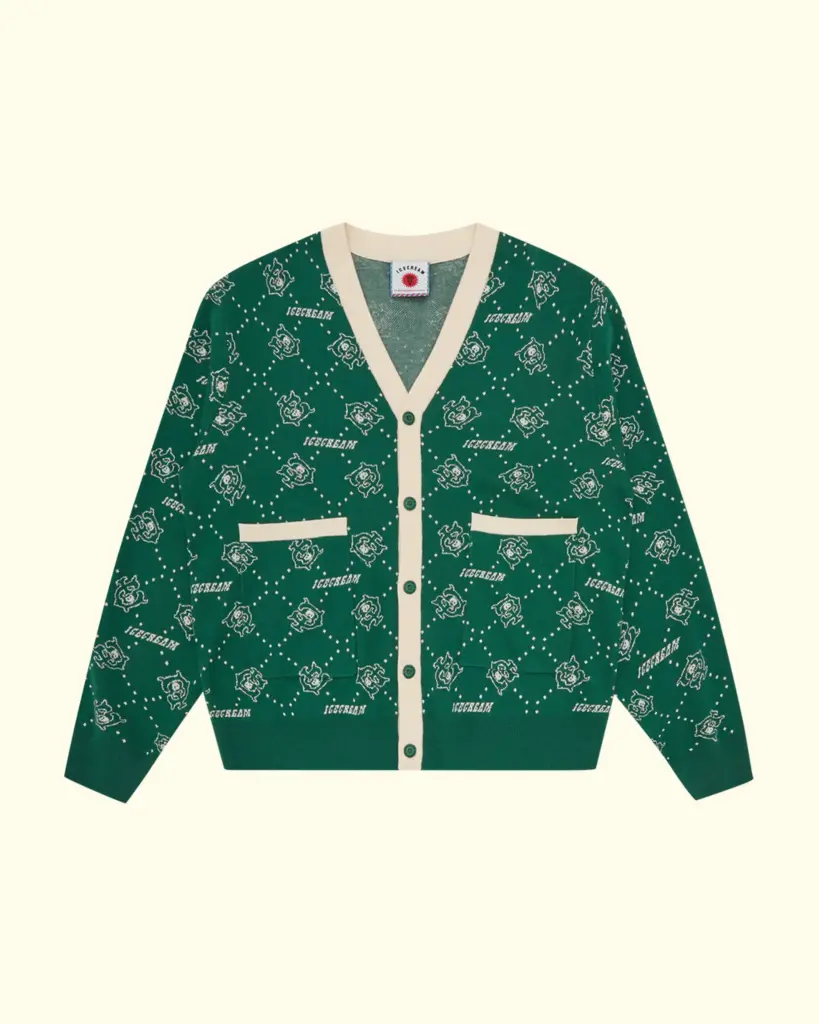 ICECREAM - MONOGRAM KNIT CARDIGAN
