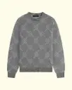 DAILY PAPER - TEVIN MONOGRAM KNIT SWEATER