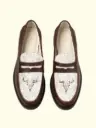 DUKE+DEXTER - Wilde Cracked Bison Skull Penny Loafer