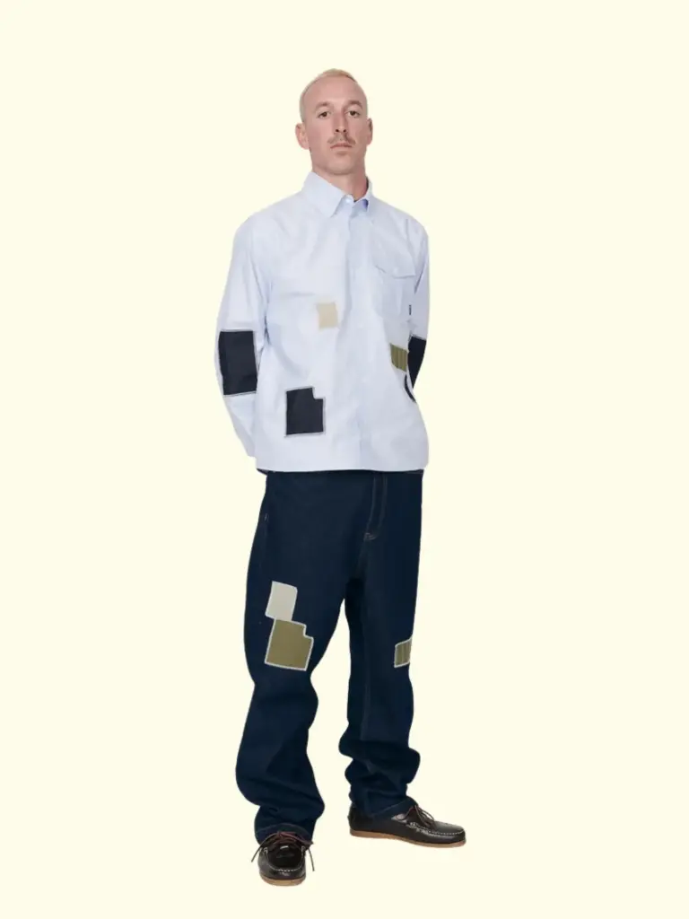 WANF - SASHIKO PATCH SHIRT (S)