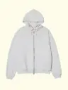 POMPEII - LIGHT GREY MÉLANGE ZIPPED HOODIE