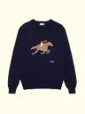 POMPEII - EQUESTRIAN NAVY KNIT SWEATER