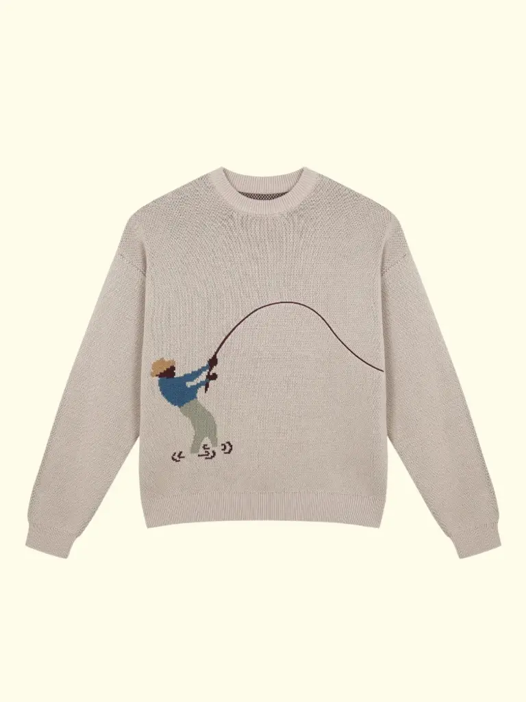 PALARD - White Marlin Knit Sweater