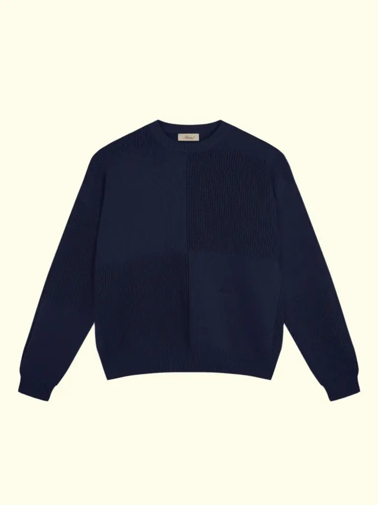 PALARD - Navy The Art of Chess Knit Sweater