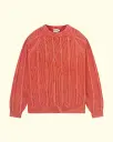 BOUND - MELVIN WASHED SWEATER - BRIGHT
ORANGE