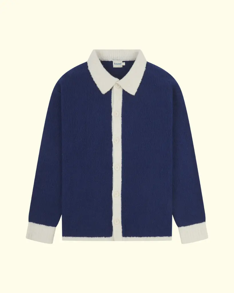 BOUND - OXFORD WOOL BUTTON UP KNIT (XS)