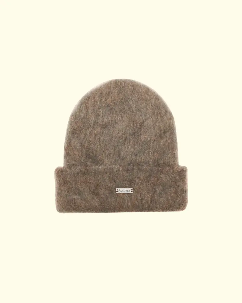 [BND-HAT-AW25-001] BOUND - MOHAIR BEANIE - BROWN