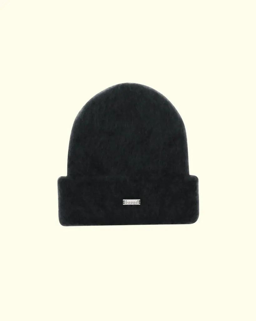 [BND-HAT-AW25-003] BOUND - MOHAIR BEANIE - BLACK