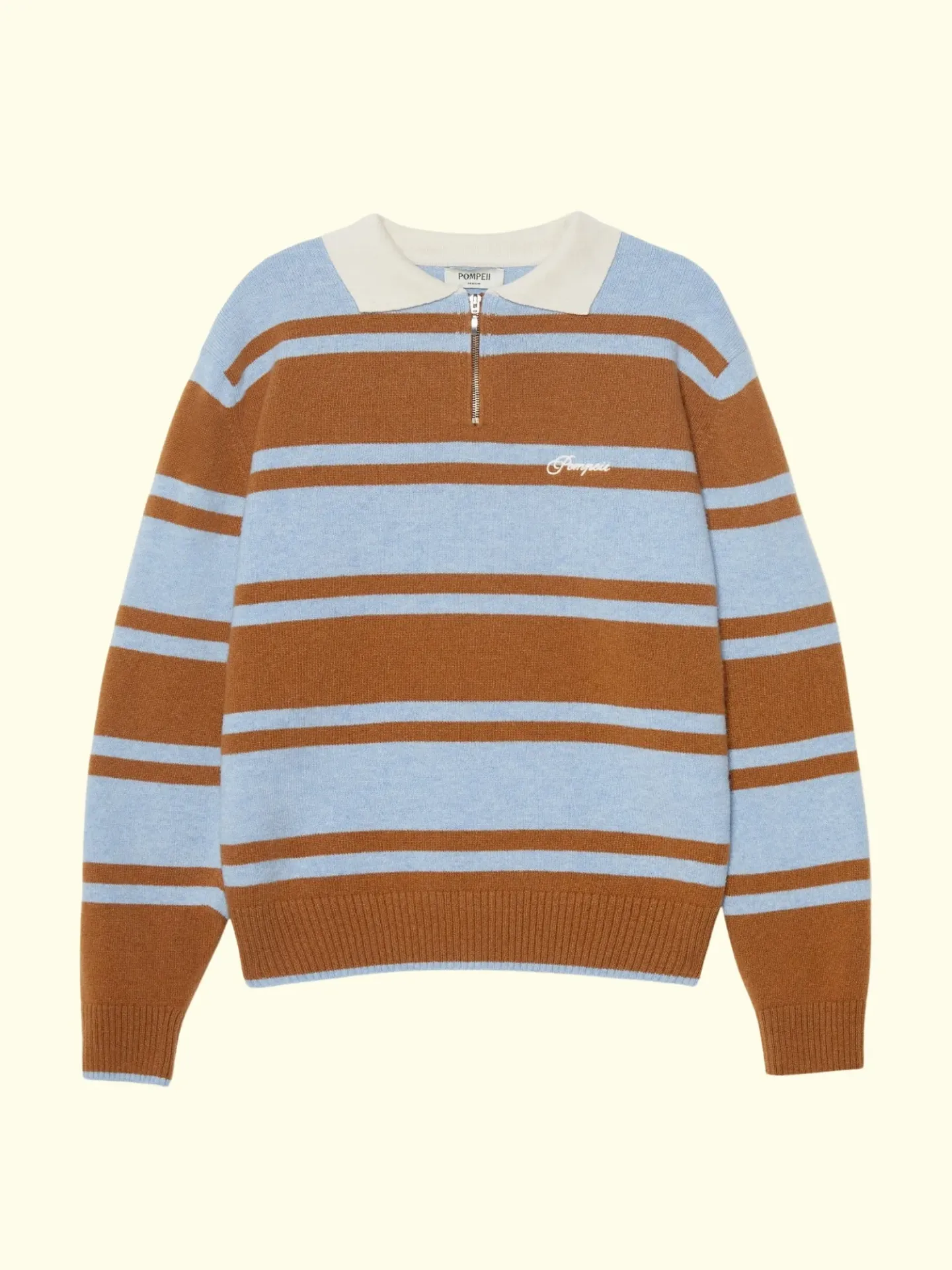 POMPEII - RUGBY BROWN KNIT POLO
