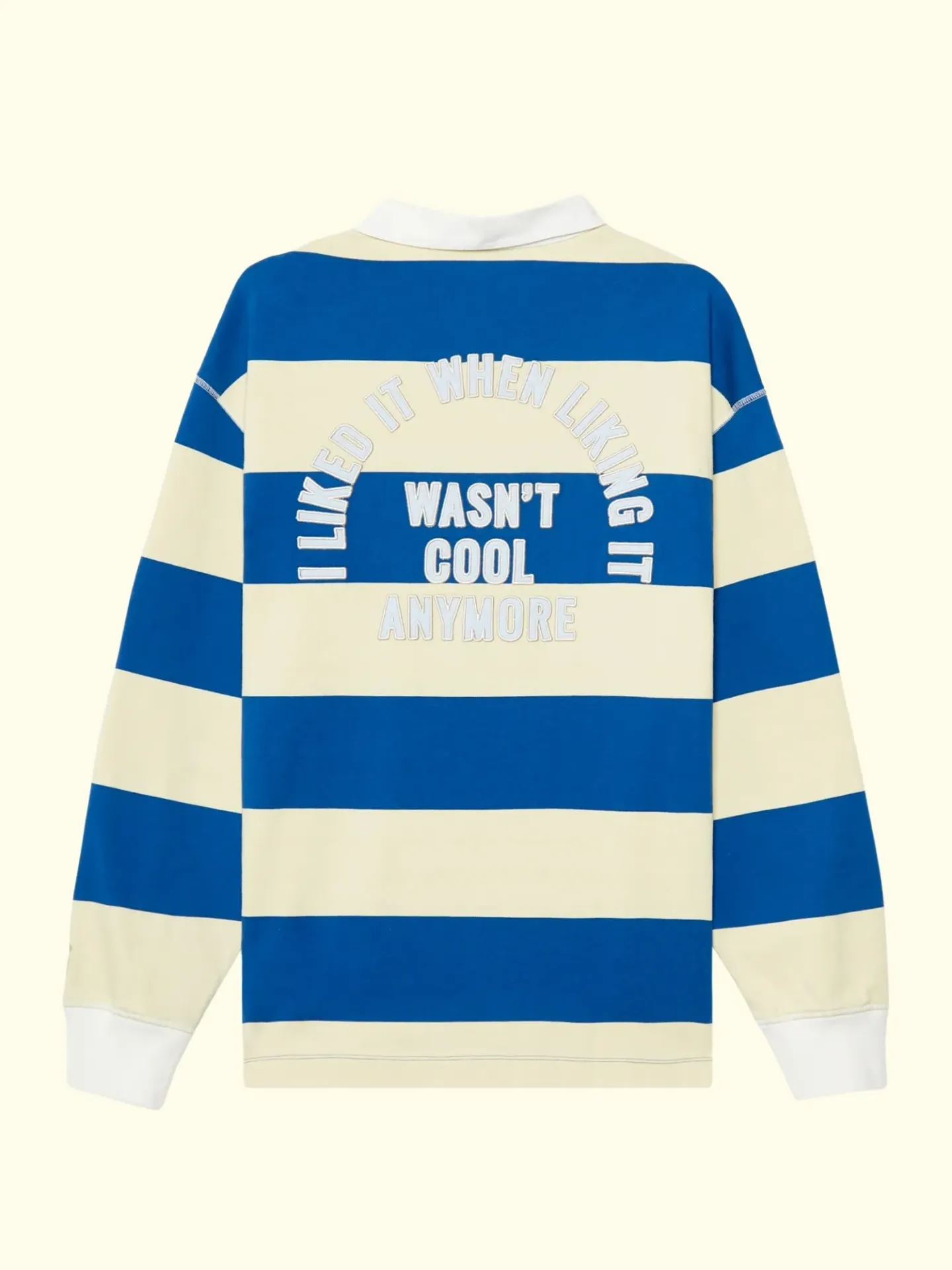 POMPEII - LEMON / AZURE STRIPED POLO SWEAT