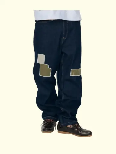 [WNF-PAN-AW25-001] WANF - SASHIKO DENIM PANTS