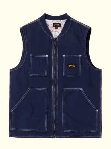 [STR-JCK-AW25-001] STANRAY - PORK CHOP VEST - WASHED NAVY