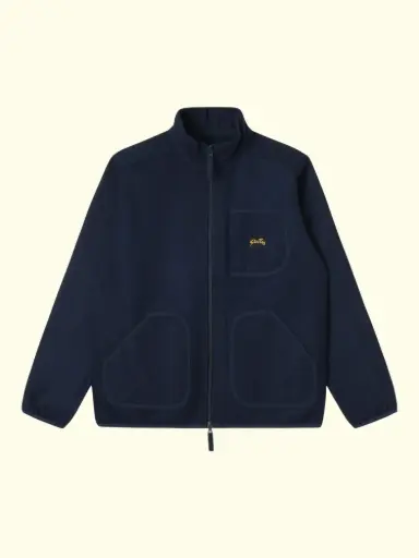 [STR-JCK-AW25-001] STANRAY - WOOL FLEECE JACKET - NAVY HEATHER