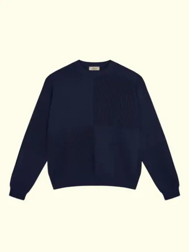 [PLD-KNT-AW25-003] PALARD - Navy The Art of Chess Knit Sweater