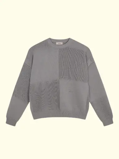 [PLD-KNT-AW25-004] PALARD - Grey The Art of Chess Knit Sweater