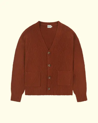 [BND-KNT-AW25-006] BOUND - ROASTED ROOTS WOOL CARDIGAN
