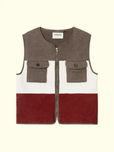 POMPEII - COLORBLOCK WOOL VEST