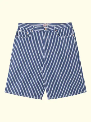 [STR-SHO-SS25-005] STANRAY - WIDE 5 SHORT INDIGO NATURAL HICKORY