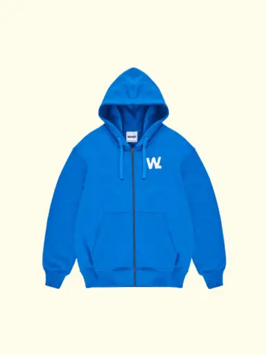 [WNF-HOD-SS25-001] WANF - OFFLINE LOVE ZIP HOODIE BLUE