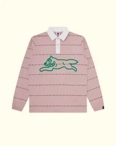 [ICM-POL-AW25-001] ICECREAM - BARBED WIRE RUGBY SHIRT