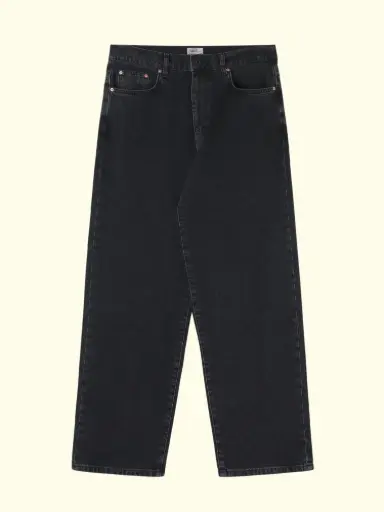 [STR-PAN-AW25-005] STANRAY - WIDE 5 - STONEWASHED BLACK DENIM