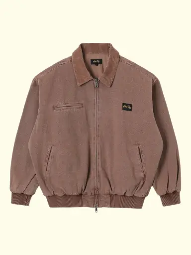 [STR-JCK-AW25-001] STANRAY - ROUGHNECK COLLARED BOMBER - WASHED ACORN